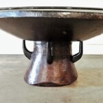 Round Coffee Table with Unique Wood Base