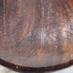 Round Coffee Table with Unique Wood Base