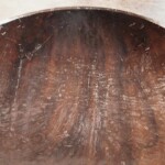 Round Coffee Table with Unique Wood Base