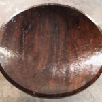 Round Coffee Table with Unique Wood Base