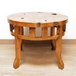 Round Teak Burl Accent Table Round Teak Burl Accent Table