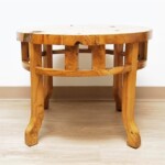 Round Teak Burl Accent Table Round Teak Burl Accent Table