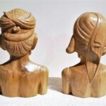 Balinese Couple Wood Carving Statues