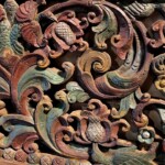 Large Old Carved Architectural Panel 198