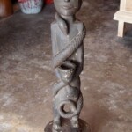 Man with Snake Tribal Statue at Gado Gado Furniture Man with Snake Tribal Statue
