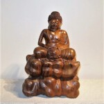 Meditating Buddha on Clouds Bali Wood Carving Statue Meditating Buddha on Clouds Bali Wood Carving Statue