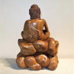 Meditating Buddha on Clouds Bali Wood Carving Statue Meditating Buddha on Clouds Bali Wood Carving Statue