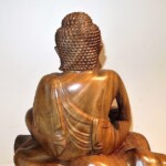Meditating Buddha on Clouds Bali Wood Carving Statue Meditating Buddha on Clouds Bali Wood Carving Statue