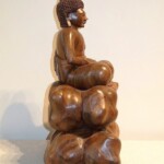 Meditating Buddha on Clouds Bali Wood Carving Statue Meditating Buddha on Clouds Bali Wood Carving Statue