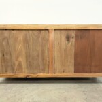 Modern Organic Carved Teak Sideboard
