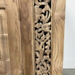 Modern Organic Carved Teak Sideboard