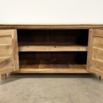 Modern Organic Carved Teak Sideboard