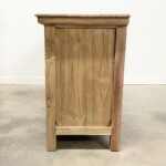 Modern Organic Carved Teak Sideboard