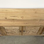 Modern Organic Carved Teak Sideboard