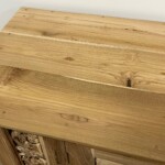 Modern Organic Carved Teak Sideboard