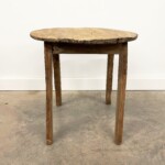 Rustic Reclaimed Teak Round Accent Table Stool