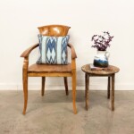 Rustic Reclaimed Teak Round Accent Table Stool from Gado Gado