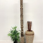 Tall Carved Tribal Wood Art Statue at Gado Gado Furniture