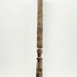 Tall Carved Tribal Wood Art Statue at Gado Gado