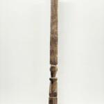 Tall Carved Tribal Wood Art Statue at Gado Gado