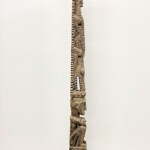 Tall Carved Tribal Wood Art Statue at Gado Gado