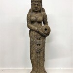 Tall Water Goddess Carved Stone Statue at Gado Gado