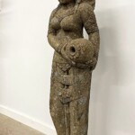 Tall Water Goddess Carved Stone Statue at Gado Gado Furniiture