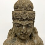 Tall Water Goddess Carved Stone Statue at Gado Gado