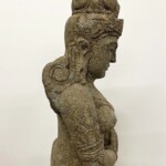 Tall Water Goddess Carved Stone Statue
