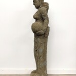 Tall Water Goddess Carved Stone Statue from Gado Gado
