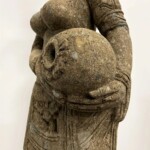 Tall Water Goddess Carved Stone Statue