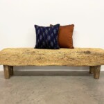 Organic Modern Old Mortar Bench from Gado Gado