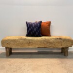 Organic Modern Old Mortar Bench at Gado Gado Furniture