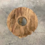 Round Rustic Wood Stool 2 from Gado Gado