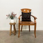 Round Rustic Wood Stool