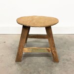 Small Reclaimed Teak Round Stool 2 from Gado Gado