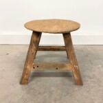 Small Reclaimed Teak Round Stool 2 from Gado Gado
