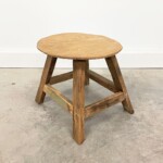 Small Reclaimed Teak Round Stool 2 from Gado Gado