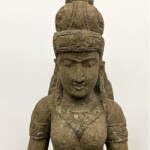 Water Goddess Carved Stone Garden Statue at Gado Gado