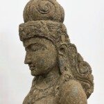 Water Goddess Carved Stone Garden Statue at Gado Gado