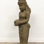 Water Goddess Carved Stone Garden Statue at Gado Gado
