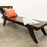Carved Wood Chaise Lounge from Gado Gado