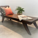 Carved Wood Chaise Lounge from Gado Gado