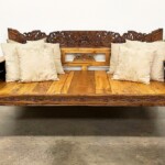 Carved Indonesian Teak Daybed from Gado Gado