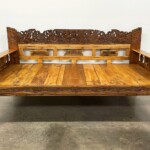 Carved Indonesian Teak Daybed from Gado Gado