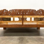 Carved Indonesian Teak Daybed