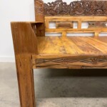 Carved Indonesian Teak Daybed