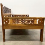 Carved Indonesian Teak Daybed