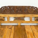 Carved Indonesian Teak Daybed from Gado Gado