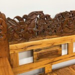 Carved Indonesian Teak Daybed